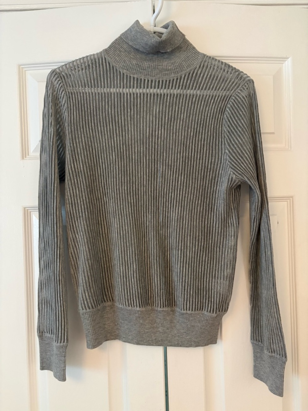 Chic Sheer Ribbed Turtleneck